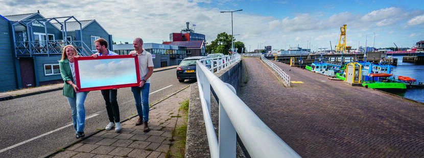 Wineke Straatsma, Projectmanager Hoogheemraadschap Hollands Noorderkwartier, Falco Hoekstra, Strategisch adviseur Gemeente Den Helder, en Maarten Boer, Manager infrastructuur Port of Den Helder