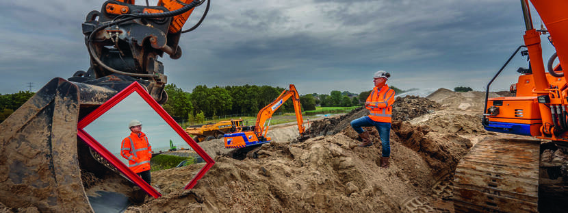 Marcel Alderliesten, Projectmanager Hansweert Waterschap Scheldestromen en Lennart Booster, Projectmanager Combinatie Answest (Van Oord en KWS)